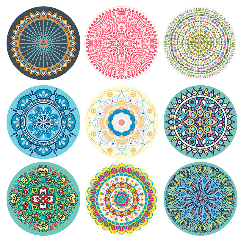 Natural Rubber Yoga Mat Suede Surface – Standard Round