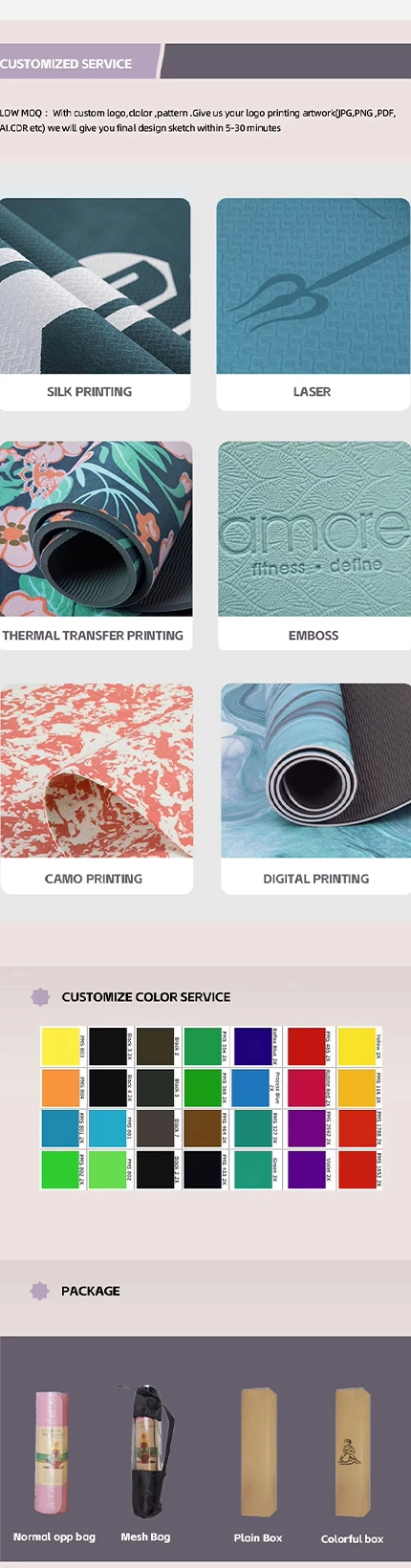 Custom Large Extra Wide TPE Yoga Mat