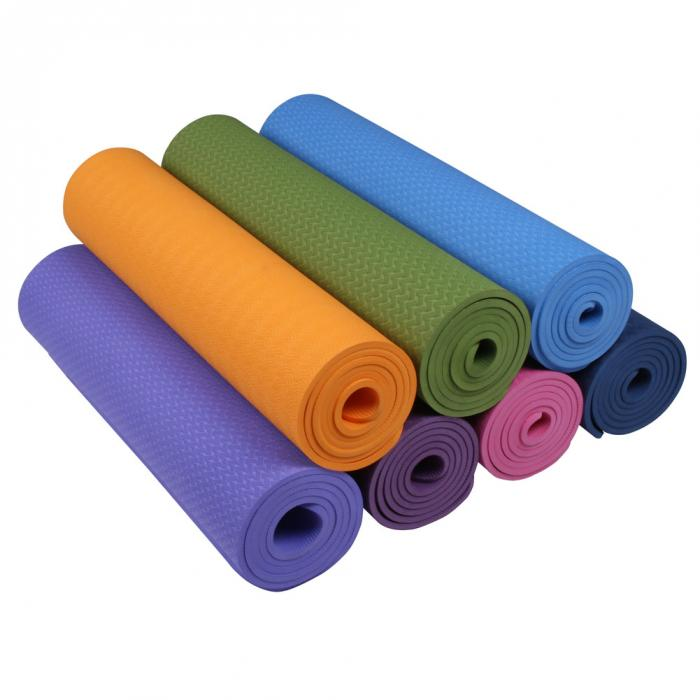 Single Color TPE Yoga Mat | Pure Color Simple Design Eco-Friendly Non-Slip Exercise Mat