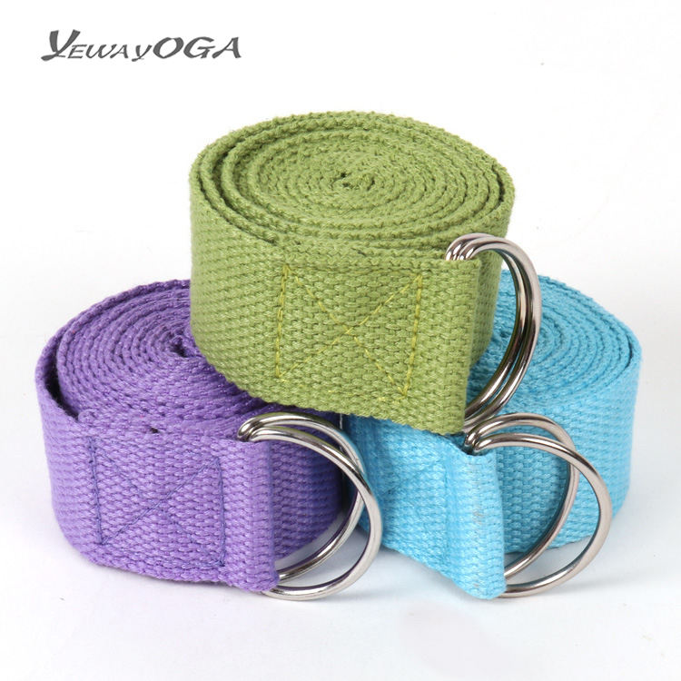2023 Yewayoga YW-SS01 Yoga Design Customized Cotton Polyester Yoga Block Yoga Stretch Strap