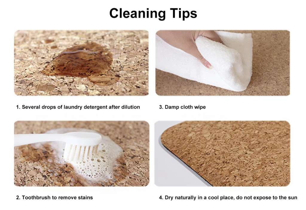 how to clean cork natural rubber yoga mat guide