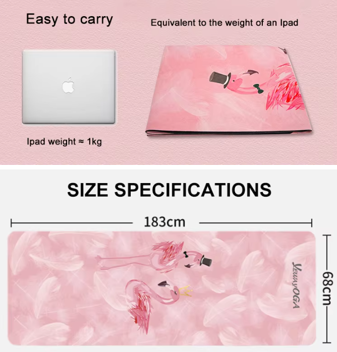 Lightweight travel yoga mat easy carry