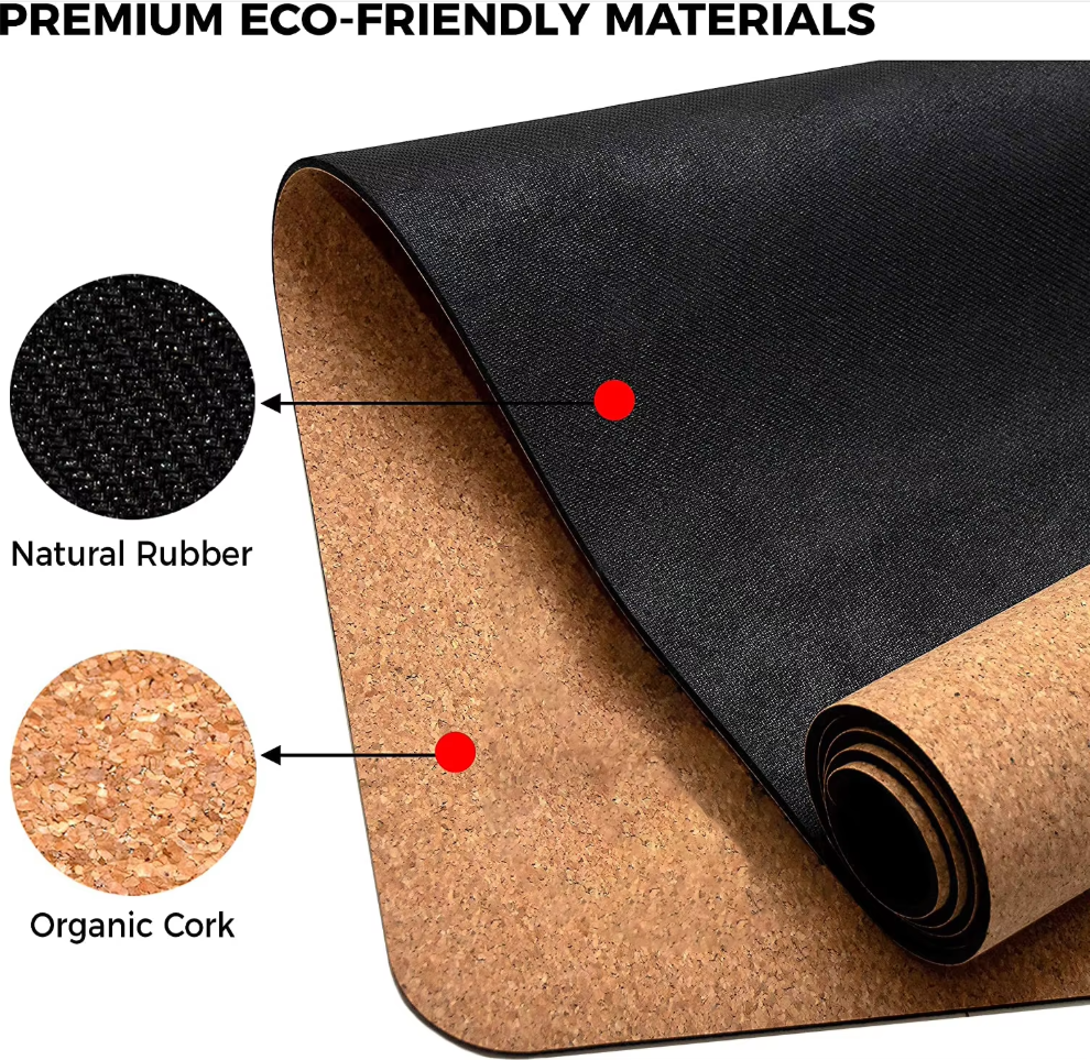 natural rubber base yoga mat superior wet grip stability
