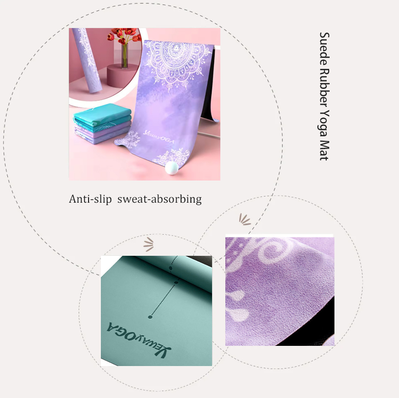 Suede vs natural rubber yoga mat texture