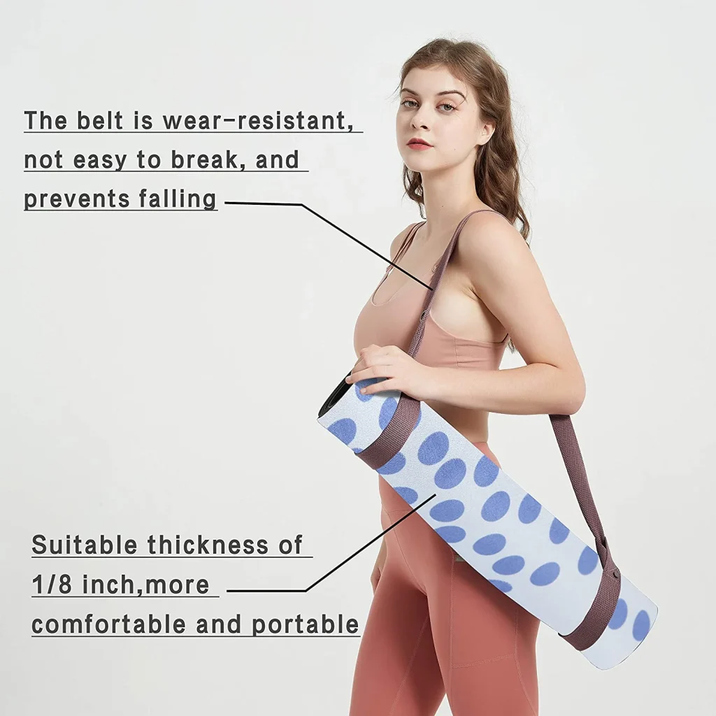 Yoga mat with strap bag travel set