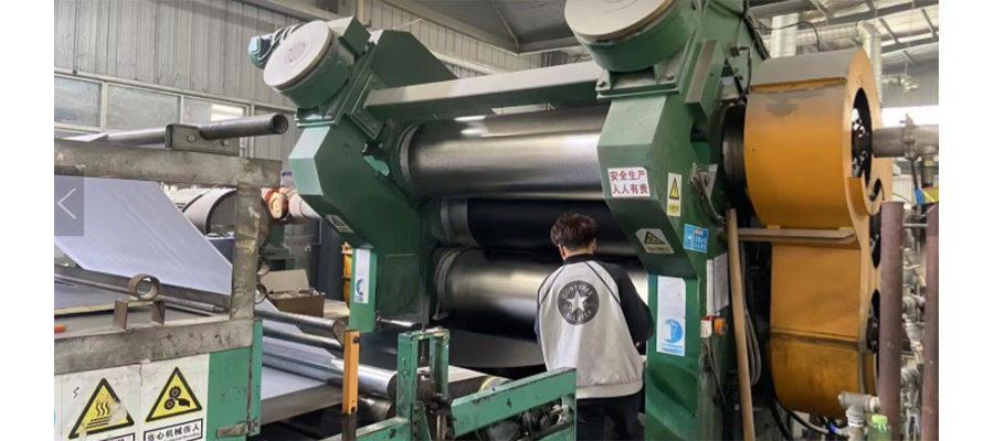 Yoga mat embossing machine creating anti-slip texture