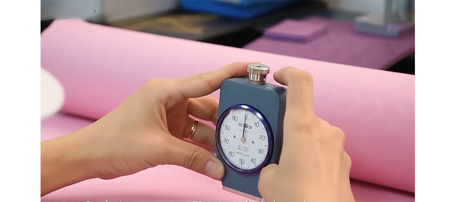 Yoga mat quality inspection and testing process